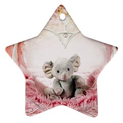 Elephant Heart Plush Vertical Toy Ornament (Star) 