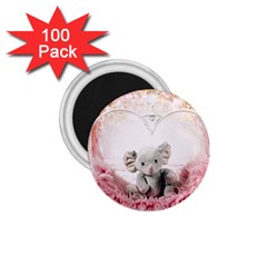 Elephant Heart Plush Vertical Toy 1.75  Magnets (100 pack) 