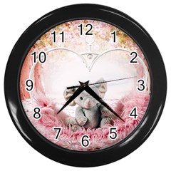 Elephant Heart Plush Vertical Toy Wall Clocks (black) by Amaryn4rt