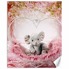 Elephant Heart Plush Vertical Toy Canvas 16  X 20   by Amaryn4rt