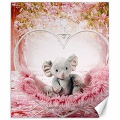 Elephant Heart Plush Vertical Toy Canvas 20  x 24  