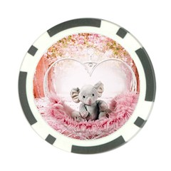 Elephant Heart Plush Vertical Toy Poker Chip Card Guards