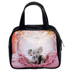 Elephant Heart Plush Vertical Toy Classic Handbags (2 Sides)