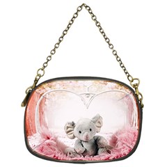 Elephant Heart Plush Vertical Toy Chain Purses (One Side) 