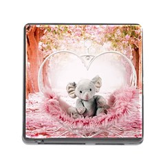 Elephant Heart Plush Vertical Toy Memory Card Reader (Square)