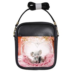 Elephant Heart Plush Vertical Toy Girls Sling Bags