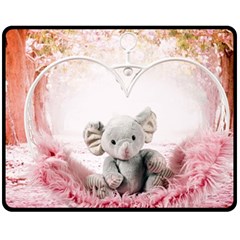 Elephant Heart Plush Vertical Toy Fleece Blanket (Medium) 