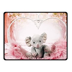 Elephant Heart Plush Vertical Toy Fleece Blanket (Small)