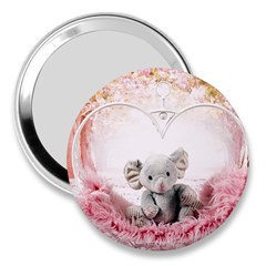 Elephant Heart Plush Vertical Toy 3  Handbag Mirrors