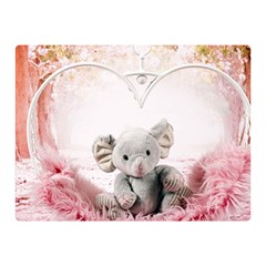 Elephant Heart Plush Vertical Toy Double Sided Flano Blanket (Mini) 