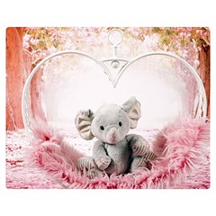 Elephant Heart Plush Vertical Toy Double Sided Flano Blanket (Medium) 