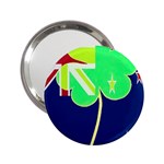 IrishShamrock New Zealand Ireland Funny St Patrick Flag 2.25  Handbag Mirrors Front