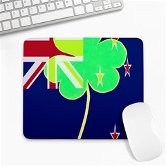 Irishshamrock New Zealand Ireland Funny St Patrick Flag Large Mousepads by yoursparklingshop