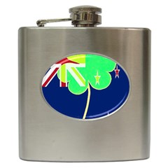 Irishshamrock New Zealand Ireland Funny St Patrick Flag Hip Flask (6 Oz) by yoursparklingshop