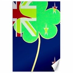 Irishshamrock New Zealand Ireland Funny St Patrick Flag Canvas 20  X 30   by yoursparklingshop