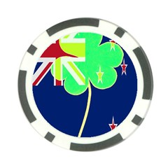 Irishshamrock New Zealand Ireland Funny St Patrick Flag Poker Chip Card Guards by yoursparklingshop