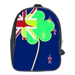 Irishshamrock New Zealand Ireland Funny St Patrick Flag School Bags(large)  by yoursparklingshop