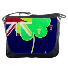 Irishshamrock New Zealand Ireland Funny St Patrick Flag Messenger Bags by yoursparklingshop