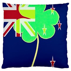 Irishshamrock New Zealand Ireland Funny St Patrick Flag Standard Flano Cushion Case (one Side) by yoursparklingshop