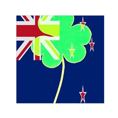 Irish Shamrock New Zealand Ireland Funny St  Patrick Flag Small Satin Scarf (square) by yoursparklingshop