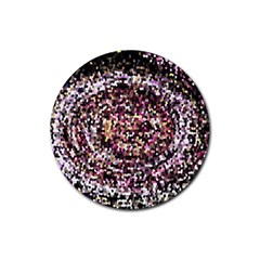 Mosaic Colorful Abstract Circular Rubber Coaster (round)  by Amaryn4rt