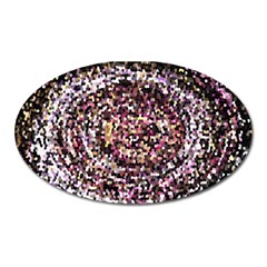 Mosaic Colorful Abstract Circular Oval Magnet by Amaryn4rt