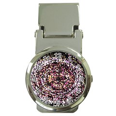 Mosaic Colorful Abstract Circular Money Clip Watches by Amaryn4rt