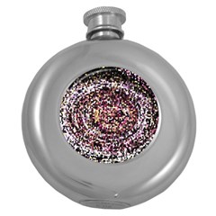 Mosaic Colorful Abstract Circular Round Hip Flask (5 Oz) by Amaryn4rt