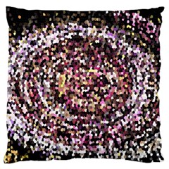 Mosaic Colorful Abstract Circular Large Cushion Case (one Side) by Amaryn4rt