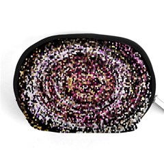 Mosaic Colorful Abstract Circular Accessory Pouches (medium)  by Amaryn4rt