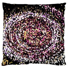 Mosaic Colorful Abstract Circular Large Flano Cushion Case (one Side) by Amaryn4rt