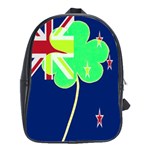 Irish Shamrock New Zealand Ireland Funny St Patrick Flag School Bags(Large)  Front