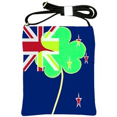 Irish Shamrock New Zealand Ireland Funny St Patrick Flag Shoulder Sling Bags by yoursparklingshop