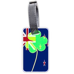 Irish Shamrock New Zealand Ireland Funny St Patrick Flag Luggage Tags (one Side)  by yoursparklingshop