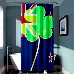 Irish Shamrock New Zealand Ireland Funny St Patrick Flag Shower Curtain 36  X 72  (stall)  by yoursparklingshop