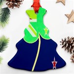 Irish Shamrock New Zealand Ireland Funny St Patrick Flag Christmas Tree Ornament (2 Sides) Back