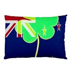 Irish Shamrock New Zealand Ireland Funny St Patrick Flag Pillow Case (two Sides) by yoursparklingshop