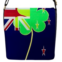 Irish Shamrock New Zealand Ireland Funny St Patrick Flag Flap Messenger Bag (s) by yoursparklingshop