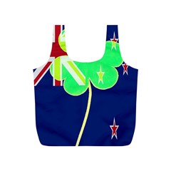 Irish Shamrock New Zealand Ireland Funny St Patrick Flag Full Print Recycle Bags (s)  by yoursparklingshop