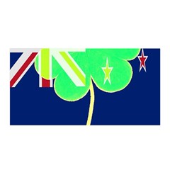 Irish Shamrock New Zealand Ireland Funny St Patrick Flag Satin Wrap by yoursparklingshop