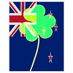 Irish Shamrock New Zealand Ireland Funny St Patrick Flag Drawstring Bag (small) by yoursparklingshop