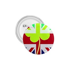 Irish British Shamrock United Kingdom Ireland Funny St  Patrick Flag 1 75  Buttons by yoursparklingshop