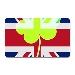 Irish British Shamrock United Kingdom Ireland Funny St  Patrick Flag Magnet (rectangular) by yoursparklingshop