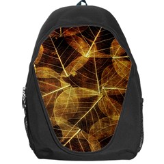 Leaves Autumn Texture Brown Backpack Bag by Amaryn4rt