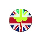 Irish British Shamrock United Kingdom Ireland Funny St. Patrick Flag Hat Clip Ball Marker (10 pack) Front