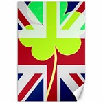 Irish British Shamrock United Kingdom Ireland Funny St. Patrick Flag Canvas 20  x 30   19.62 x28.9  Canvas - 1