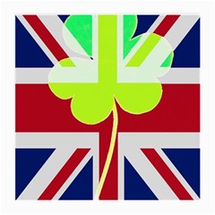 Irish British Shamrock United Kingdom Ireland Funny St  Patrick Flag Medium Glasses Cloth by yoursparklingshop