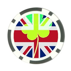 Irish British Shamrock United Kingdom Ireland Funny St  Patrick Flag Poker Chip Card Guards (10 Pack)  by yoursparklingshop