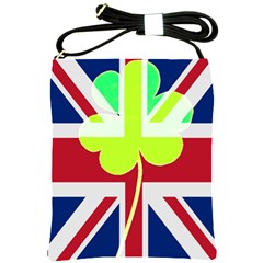 Irish British Shamrock United Kingdom Ireland Funny St  Patrick Flag Shoulder Sling Bags by yoursparklingshop