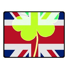 Irish British Shamrock United Kingdom Ireland Funny St  Patrick Flag Fleece Blanket (small) by yoursparklingshop